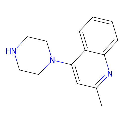 2-Methyl-4-(piperazin-1-yl)quinoline structure
