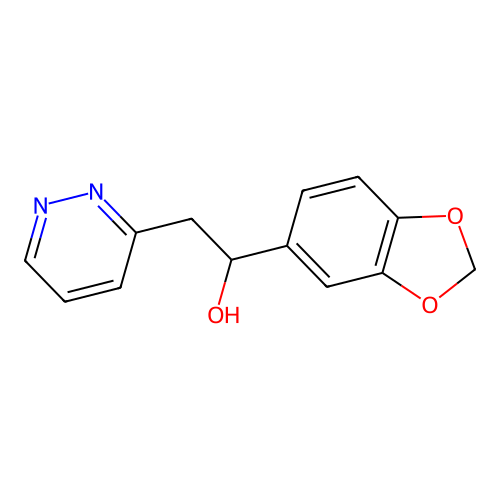 1-(1,3-Benzodioxol-5-yl)-2-pyridazin-3-ylethanol structure