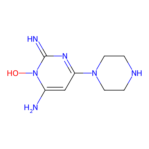 6-(1-Piperazinyl)-2,4-pyrimidinediamine-3-oxide structure