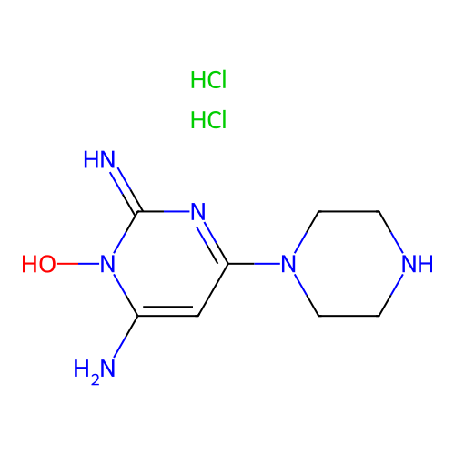 6-(1-Piperazinyl)-2,4-pyrimidinediamine-3-oxide dihydrochloride structure