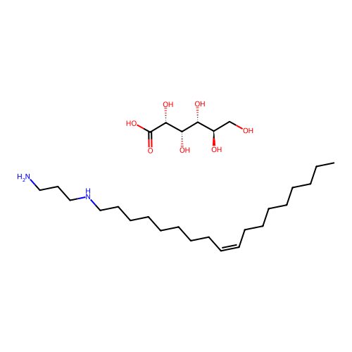 D-Gluconic acid N-oleyl-1,3-propanediamine salt (1:1) structure