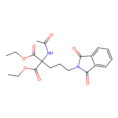 Diethyl 2-acetamido-2-(3-phthalimidopropyl)malonate structure