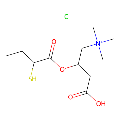 2-Mercaptobutyrylcarnitine chloride structure