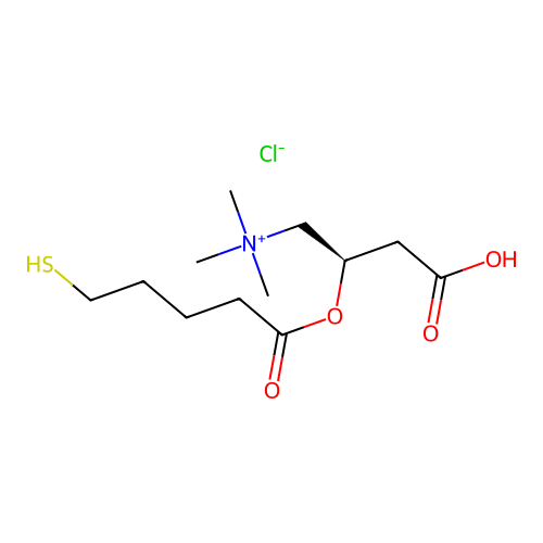5-Mercaptovaleryl carnitine chloride structure