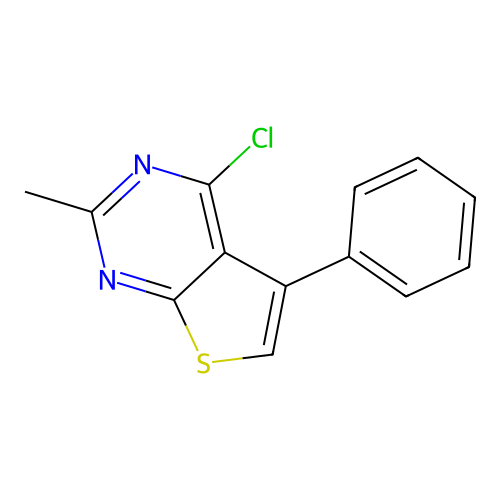 4-Chloro-2-methyl-5-phenylthieno[2,3-d]pyrimidine structure