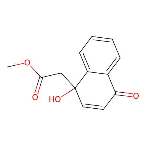 Methyl 2-(1-hydroxy-4-oxo-naphthalen-1-YL)acetate structure