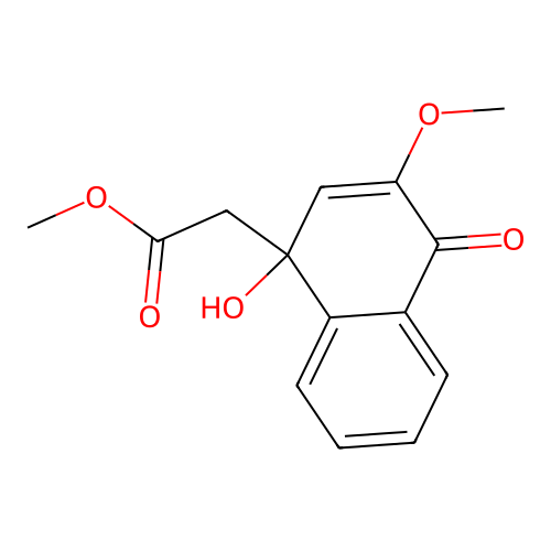 Methyl 2-(1-hydroxy-3-methoxy-4-oxo-naphthalen-1-YL)acetate structure