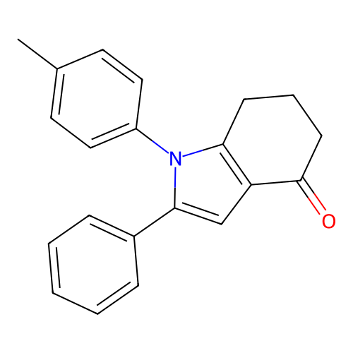 1-(4-methylphenyl)-2-phenyl-1,5,6,7-tetrahydro-4H-indol-4-one structure