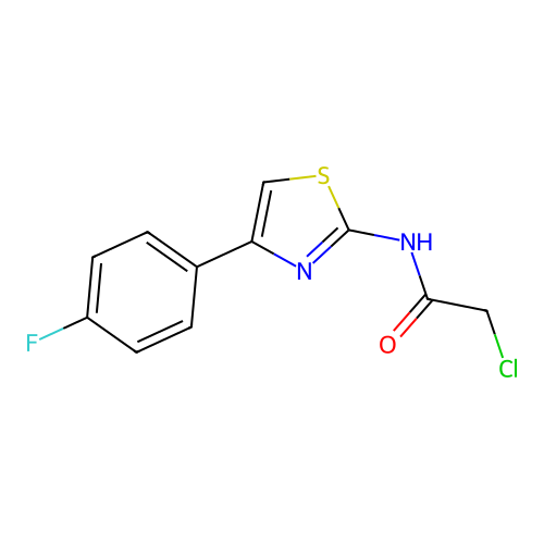 2-chloro-N-(4-(4-fluorophenyl)-1,3-thiazol-2-yl)acetamide structure