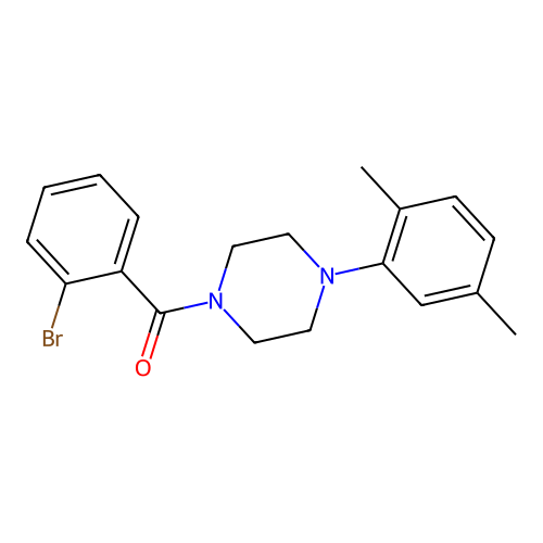 (2-Bromo-phenyl)-[4-(2,5-dimethyl-phenyl)-piperazin-1-yl]-methanone structure