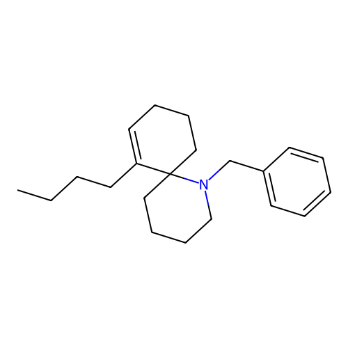 7-Butyl-1-(phenylmethyl)-1-azaspiro[5.5]undec-7-ene structure