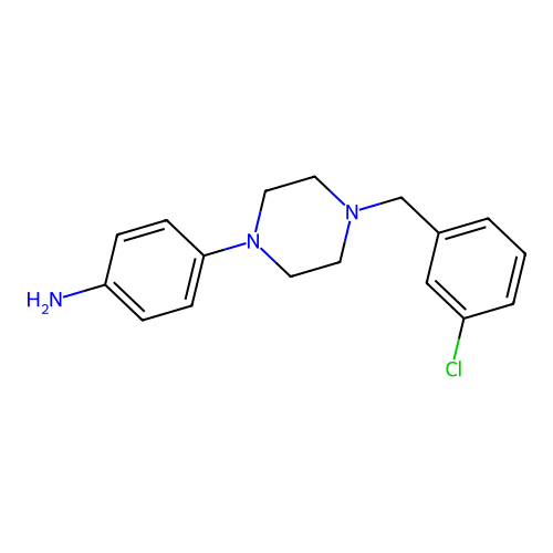 4-[4-[(3-chlorophenyl)methyl]-1-piperazinyl]Benzenamine structure