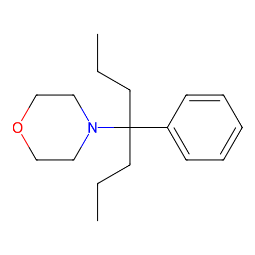 Morpholine, 4-(1-phenyl-1-propylbutyl)- structure