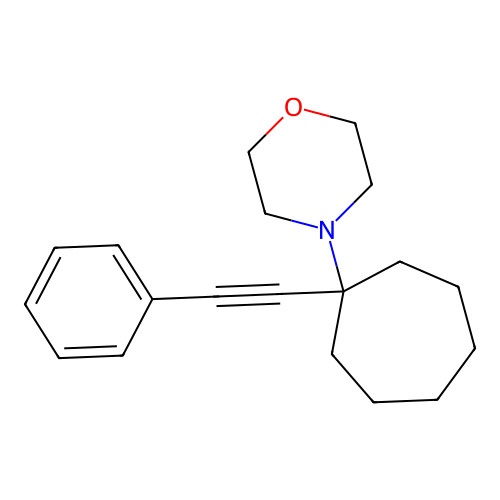 Morpholine, 4-[1-(phenylethynyl)cycloheptyl]- structure