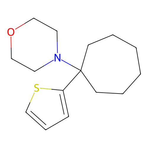 Morpholine, 4-[1-(2-thienyl)cycloheptyl]- structure