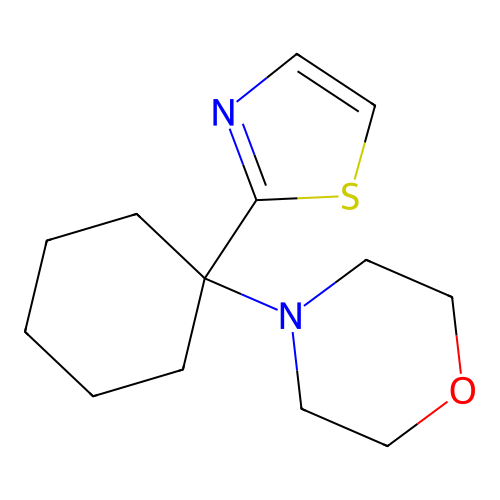 Morpholine, 4-[1-(2-thiazolyl)cyclohexyl]- structure
