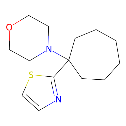 Morpholine, 4-[1-(2-thiazolyl)cycloheptyl]- structure