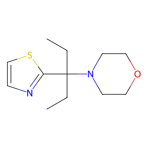 4-[3-(1,3-Thiazol-2-yl)pentan-3-yl]morpholine structure