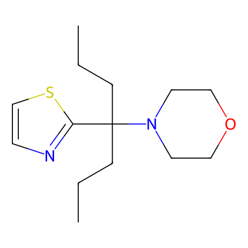 Morpholine, 4-[1-propyl-1-(2-thiazolyl)butyl]- structure