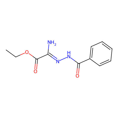 Ethyl 2-amino-2-(benzoylhydrazinylidene)acetate structure