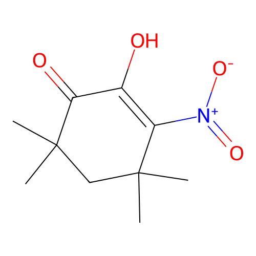 2-Hydroxy-4,4,6,6-tetramethyl-3-nitrocyclohex-2-en-1-one structure