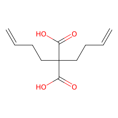 2,2-二(3-丁烯基)丙二酸 structure