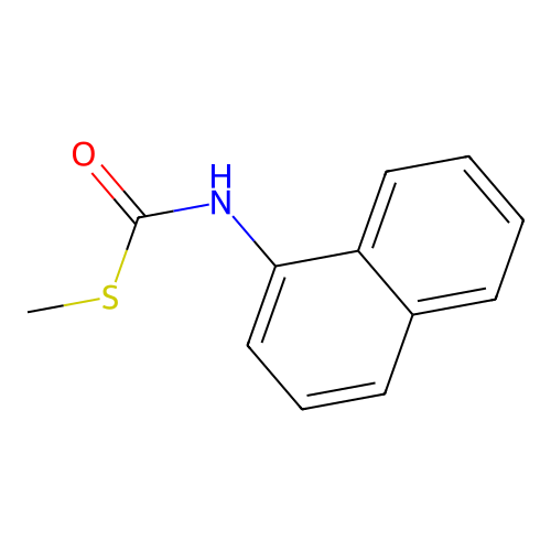 S-methyl N-naphthalen-1-ylcarbamothioate structure