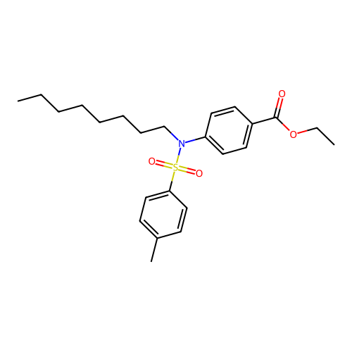 Ethyl 4-{[(4-methylphenyl)sulfonyl](octyl)amino}benzoate structure