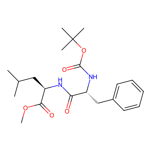 Methyl (tert-butoxycarbonyl)-D-phenylalanyl-D-leucinate structure