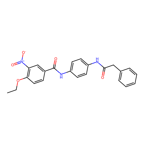 4-ethoxy-3-nitro-N-[4-[(2-phenylacetyl)amino]phenyl]benzamide structure