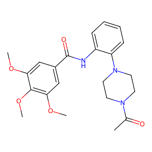 N-[2-(4-acetylpiperazin-1-yl)phenyl]-3,4,5-trimethoxybenzamide structure
