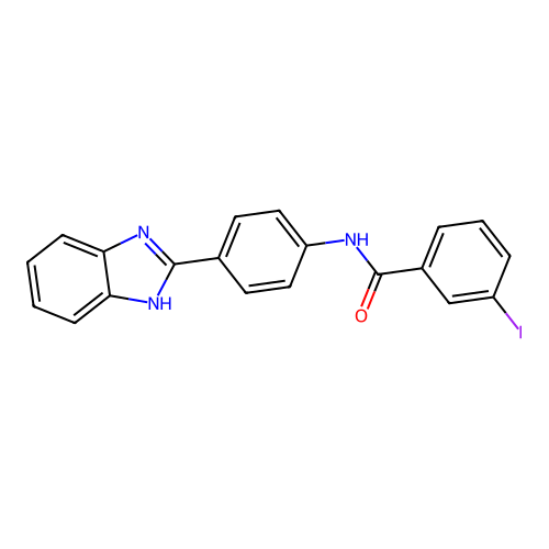 N-[4-(1H-benzimidazol-2-yl)phenyl]-3-iodobenzamide structure