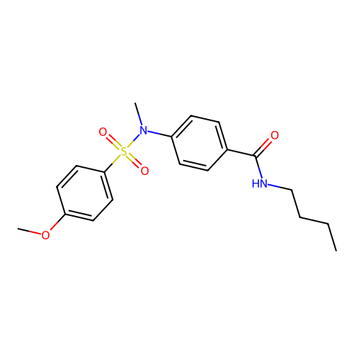 N-butyl-4-[(4-methoxyphenyl)sulfonyl-methylamino]benzamide structure