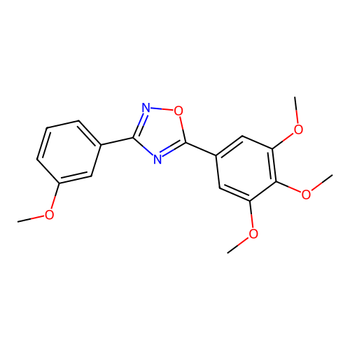 3-(3-Methoxyphenyl)-5-(3,4,5-trimethoxyphenyl)-1,2,4-oxadiazole structure