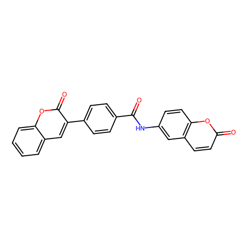 4-(2-oxochromen-3-yl)-N-(2-oxochromen-6-yl)benzamide structure