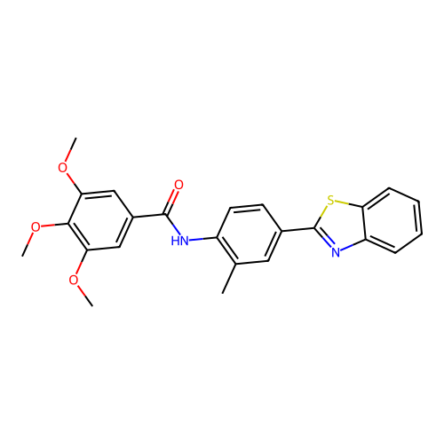 N-[4-(1,3-benzothiazol-2-yl)-2-methylphenyl]-3,4,5-trimethoxybenzamide structure