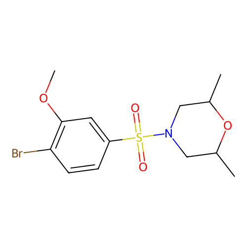 4-(4-Bromo-3-methoxyphenyl)sulfonyl-2,6-dimethylmorpholine structure