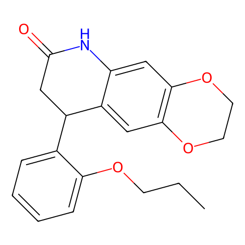 9-(2-propoxyphenyl)-2,3,8,9-tetrahydro[1,4]dioxino[2,3-g]quinolin-7(6H)-one structure