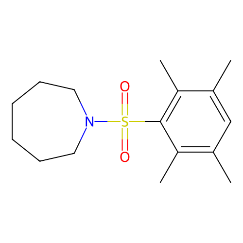 1-(2,3,5,6-Tetramethylphenyl)sulfonylazepane structure