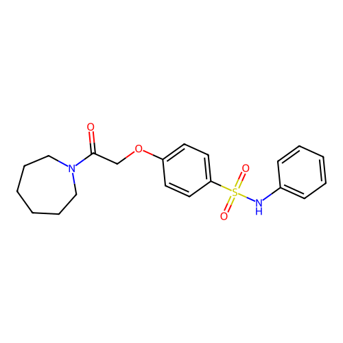 4-[2-(azepan-1-yl)-2-oxoethoxy]-N-phenylbenzenesulfonamide structure