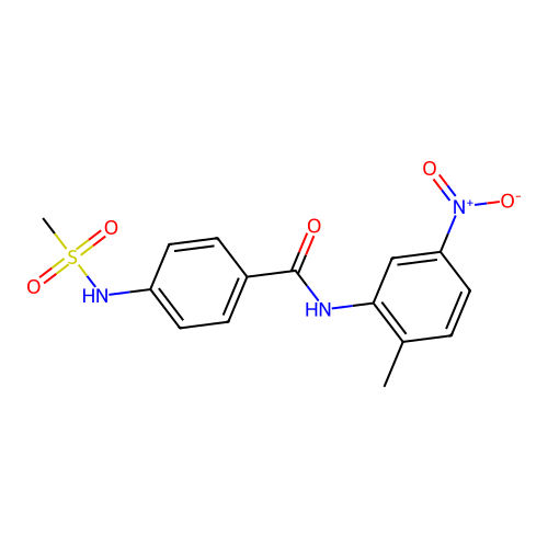 4-(methanesulfonamido)-N-(2-methyl-5-nitrophenyl)benzamide structure