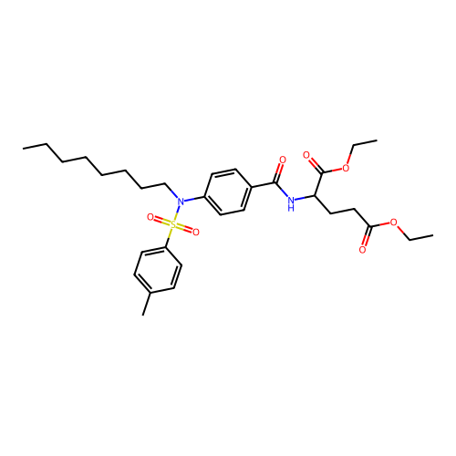 Diethyl 2-[[4-[(4-methylphenyl)sulfonyl-octylamino]benzoyl]amino]pentanedioate structure