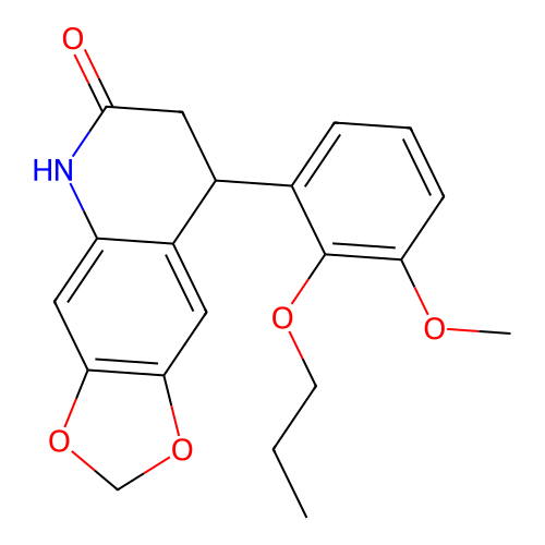 8-(3-methoxy-2-propoxyphenyl)-7,8-dihydro[1,3]dioxolo[4,5-g]quinolin-6(5H)-one structure