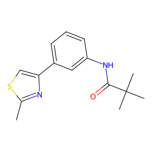2,2-dimethyl-N-[3-(2-methyl-1,3-thiazol-4-yl)phenyl]propanamide structure