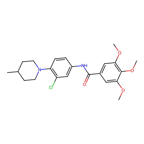 N-[3-chloro-4-(4-methylpiperidin-1-yl)phenyl]-3,4,5-trimethoxybenzamide structure