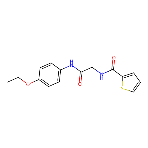 N-[2-(4-ethoxyanilino)-2-oxoethyl]thiophene-2-carboxamide structure