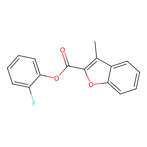 2-Fluorophenyl 3-methyl-1-benzofuran-2-carboxylate structure