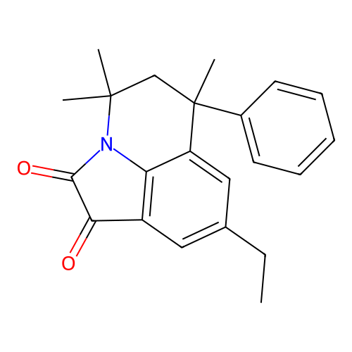 8-ethyl-4,4,6-trimethyl-6-phenyl-5,6-dihydro-4H-pyrrolo[3,2,1-ij]quinoline-1,2-dione structure