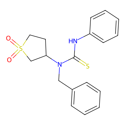 1-Benzyl-1-(1,1-dioxothiolan-3-yl)-3-phenylthiourea structure