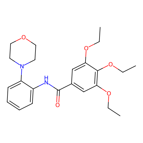 3,4,5-triethoxy-N-(2-morpholin-4-ylphenyl)benzamide structure